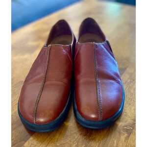 Footprints by Birkenstock Leather Slip On Clogs Comfort Shoes Size 41 VGUC